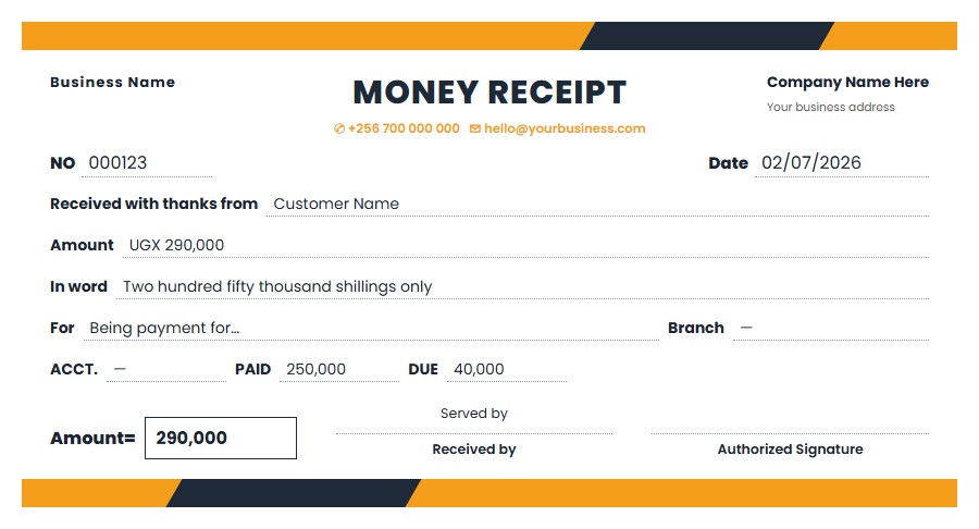Money Receipt