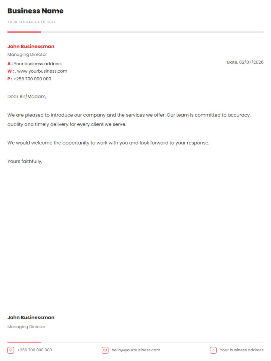 Scarlet Letterhead