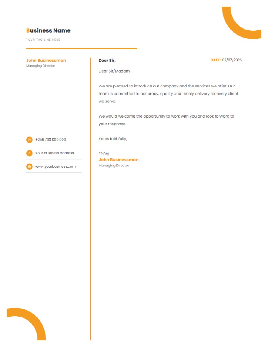 Sunburst Letterhead
